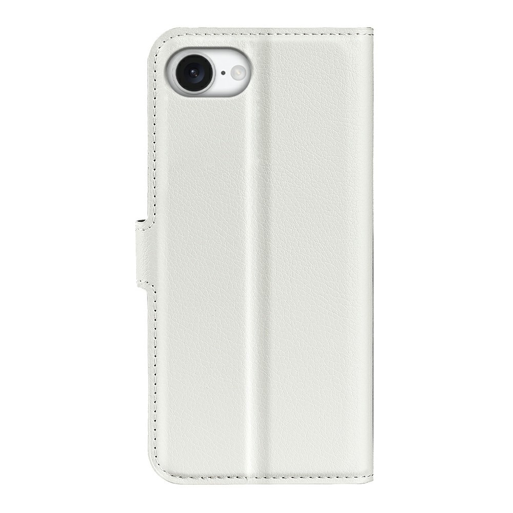 Litchi könyvtáska iPhone 16e készülékhez - fehér
