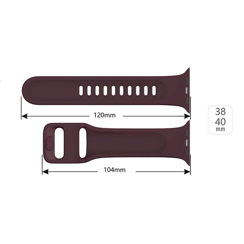 Intelligens szilikon szíj Apple Watch 5/4 40mm, 3/2/1 38mm órához - barna