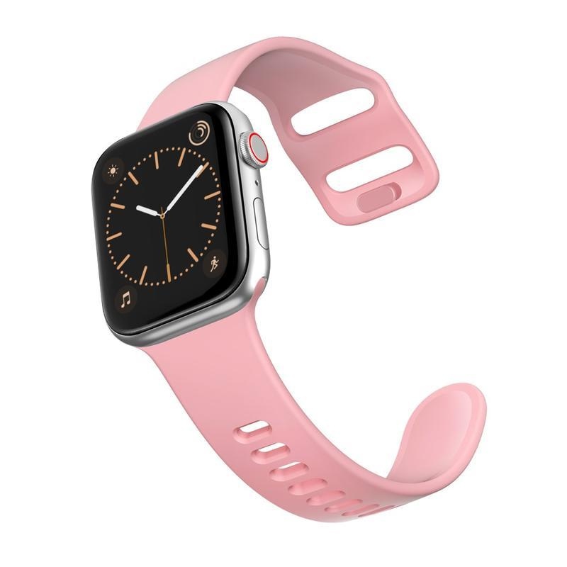 Intelligens szilikon szíj Apple Watch 5/4 40mm, 3/2/1 38mm órához - rózsaszín