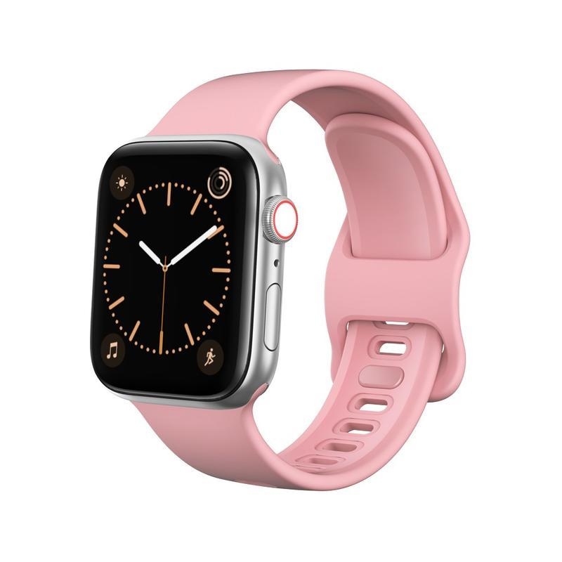 Intelligens szilikon szíj Apple Watch 5/4 40mm, 3/2/1 38mm órához - rózsaszín