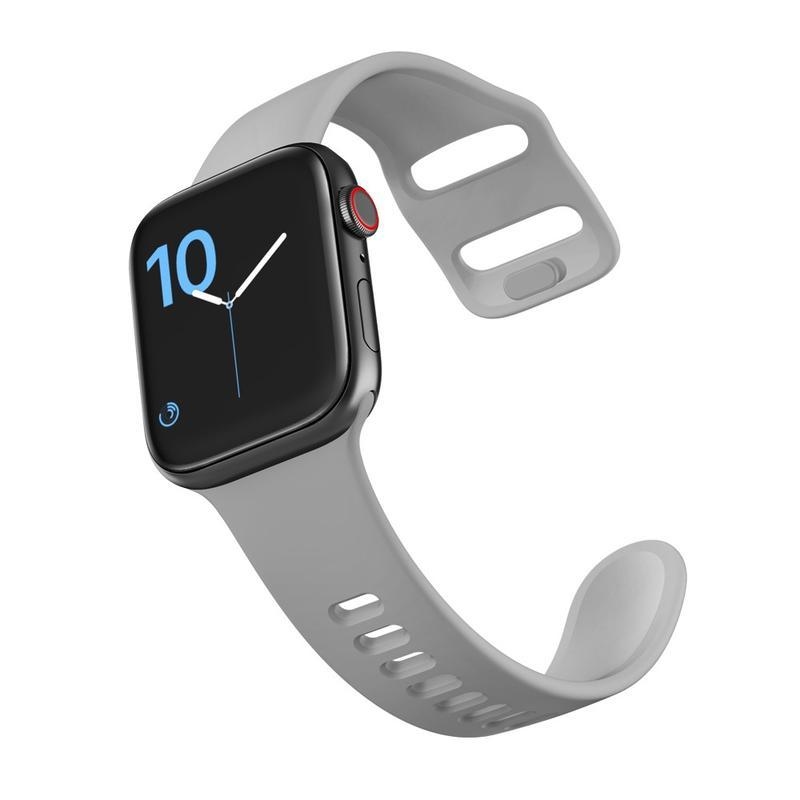 Intelligens szilikon szíj Apple Watch 5/4 40mm, 3/2/1 38mm órához - szürke
