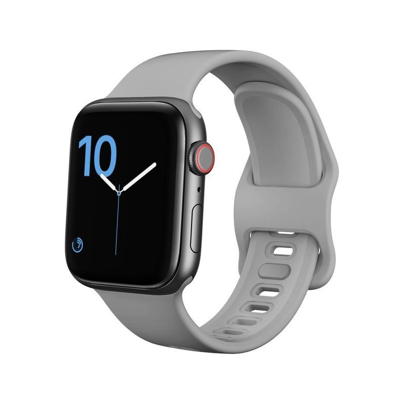 Intelligens szilikon szíj Apple Watch 5/4 40mm, 3/2/1 38mm órához - szürke