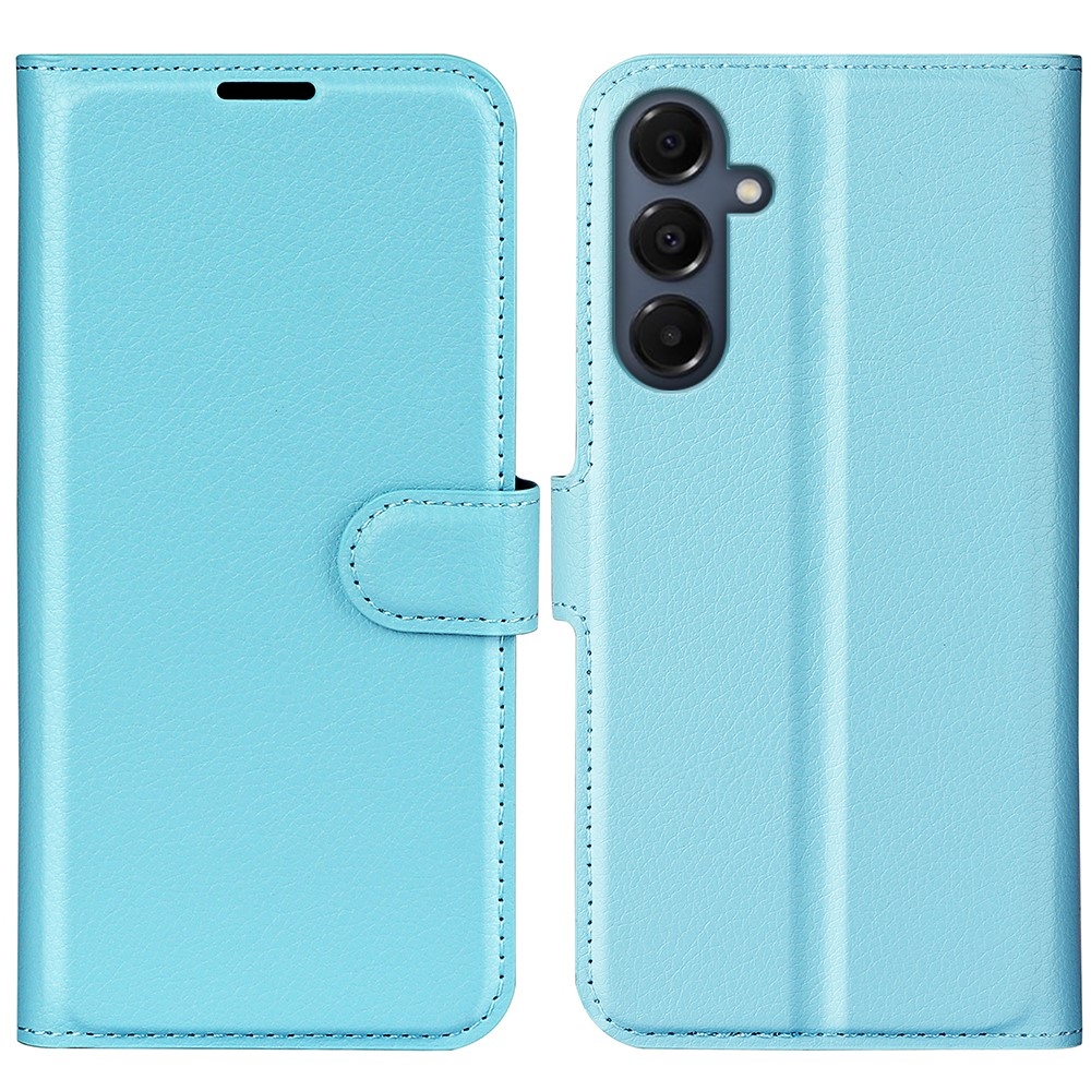 Litchi könyv tok Samsung Galaxy A17 5G - kék