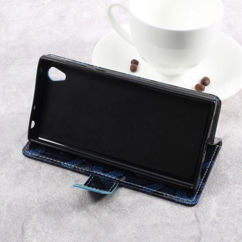 SnakeStyle könyv tok Sony Xperia L1 készülékhez - sötétkék