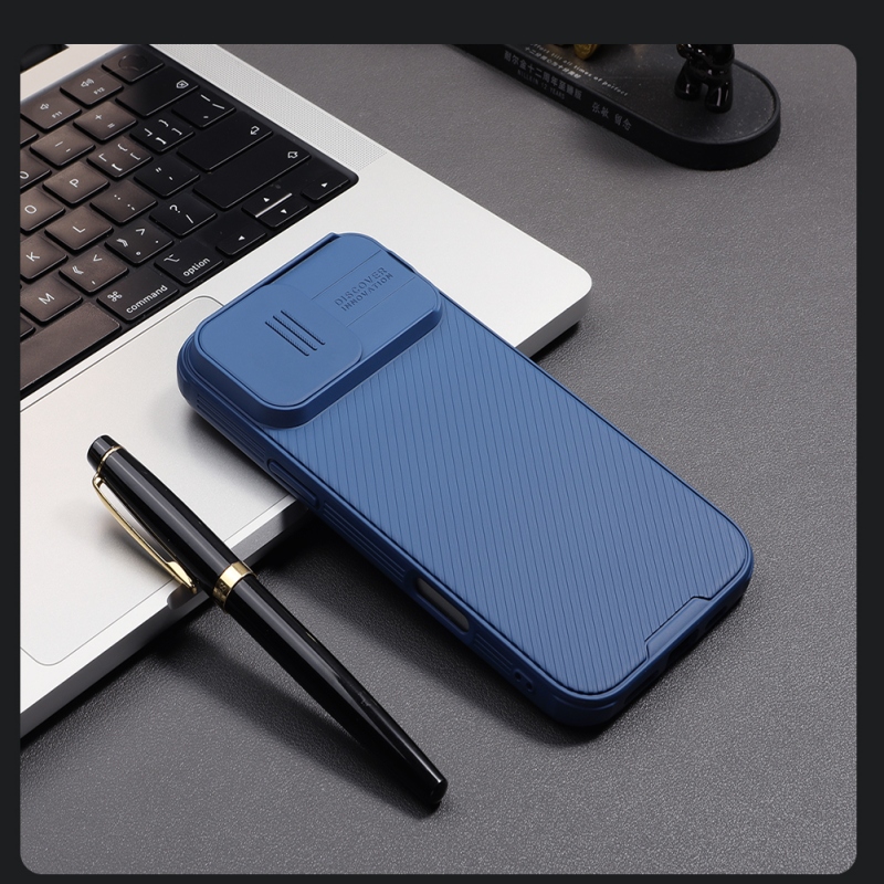 Nillkin CamShield PRO mágneses hátlap Apple iPhone 16 Pro Max készülékhez Kék