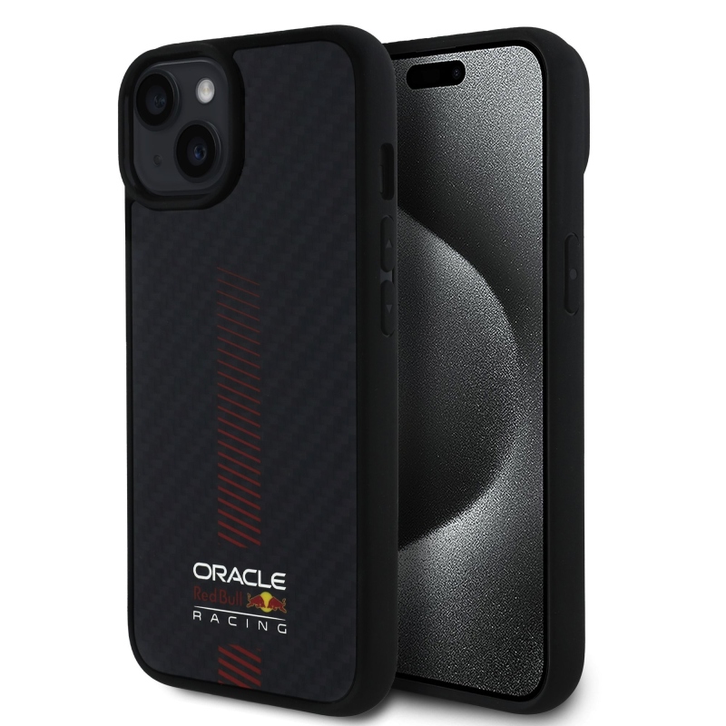 Red Bull Carbon Powerbar MagSafe MagSafe hátlap az iPhone 14 készülékhez Fekete