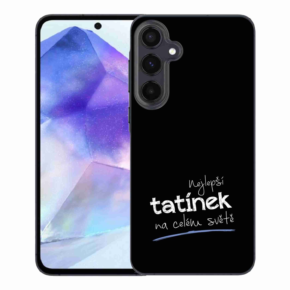 Gél borító mmCase Samsung Galaxy A55 5G - legjobb apuci 4 fekete háttérrel