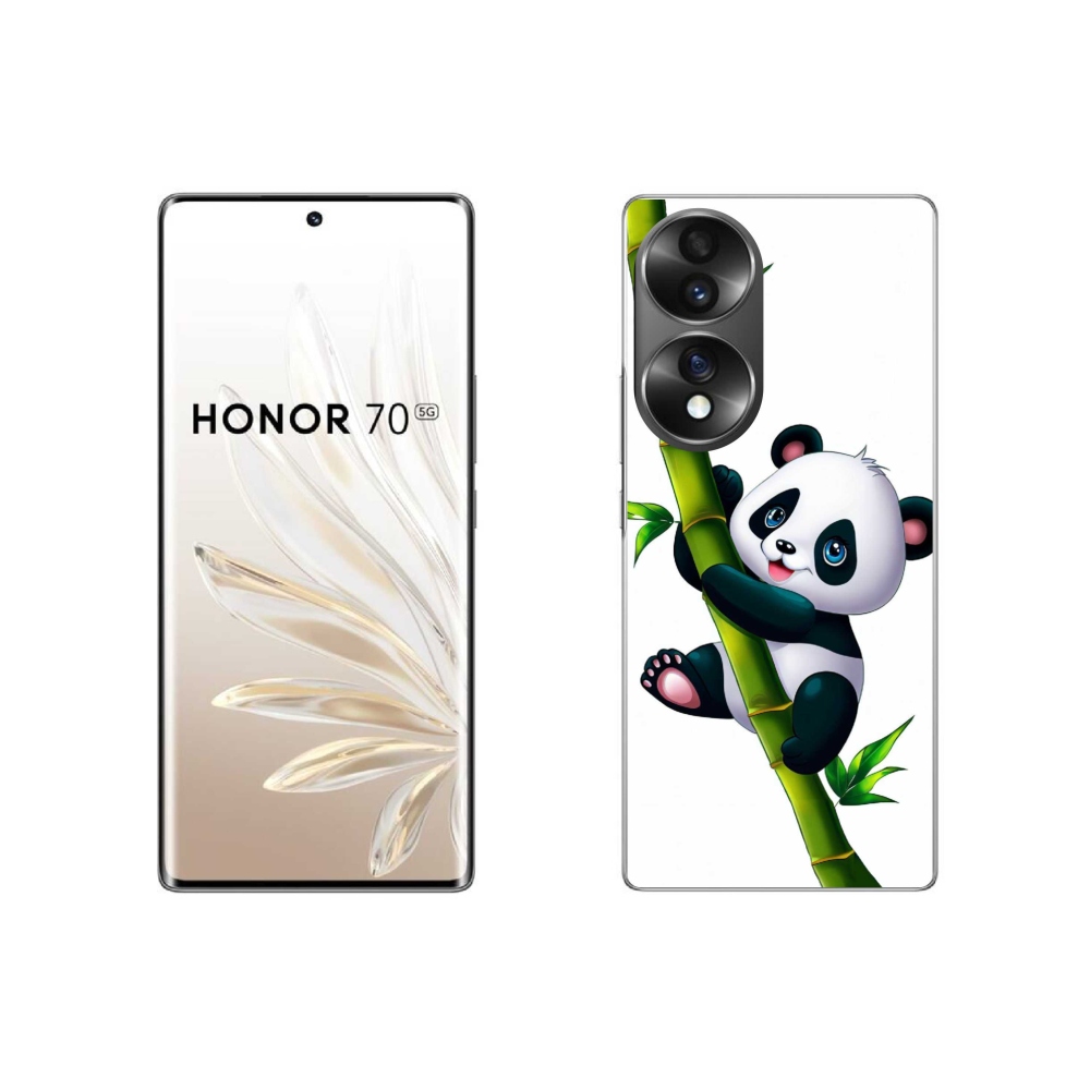 Zselés borítás mmCase a Honor 70 készülékhez - bambusz pandával