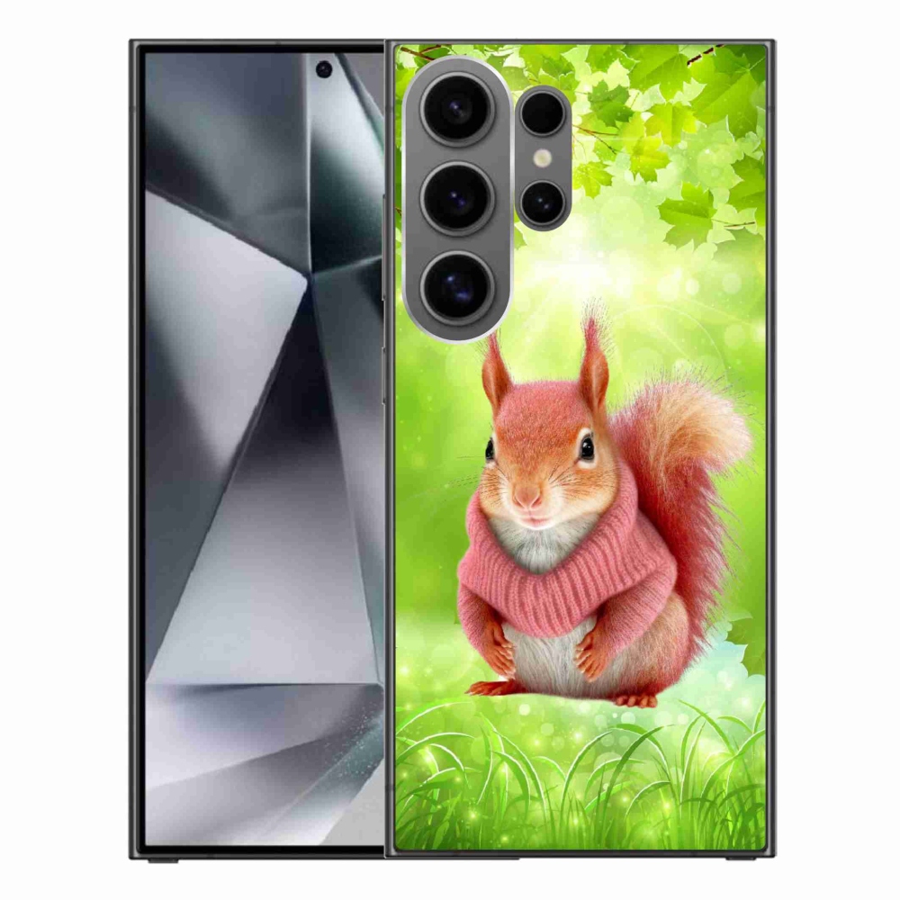 Zselés borítás mmCase Samsung Galaxy S24 Ultra készülékhez - mókus pulóverben