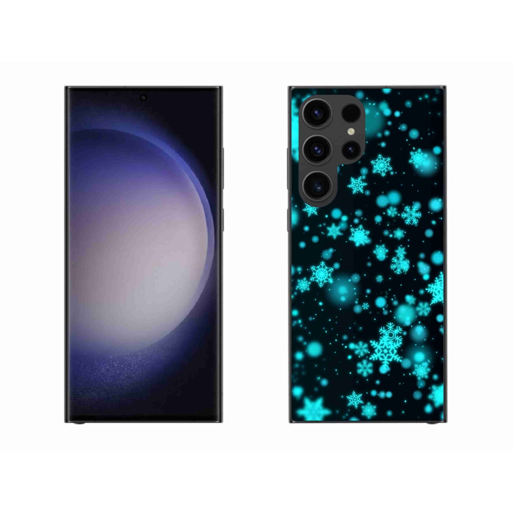 Gél védőhuzat mmCase Samsung Galaxy S23 Ultra 5G - hópelyhek 1
