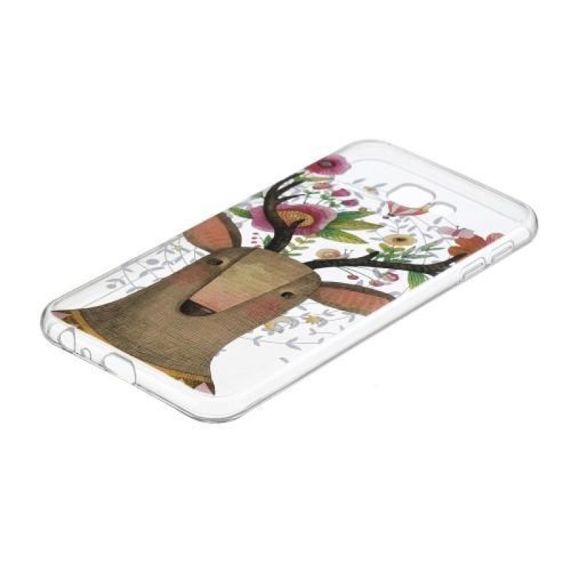 Puha zselés borító Samsung Galaxy J4+ - virágos szarvas