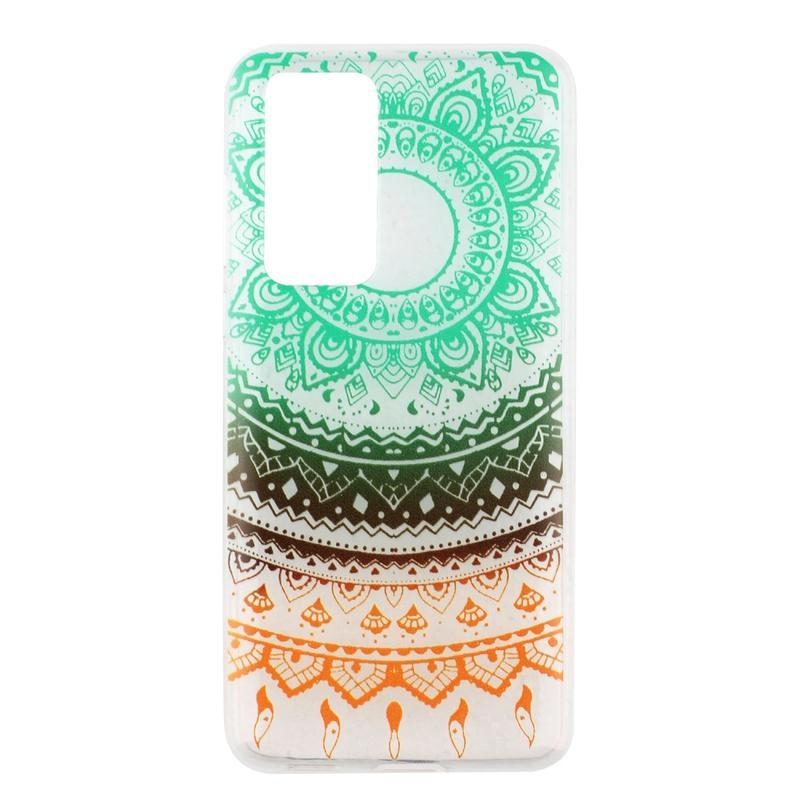 Puha zselés tok a Huawei P40 mobilhoz - színes mandala