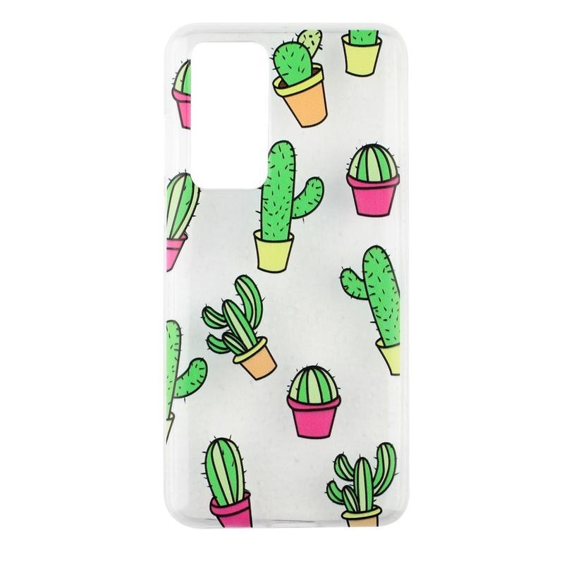 Puha zselés tok a Huawei P40 mobilhoz - kaktuszok