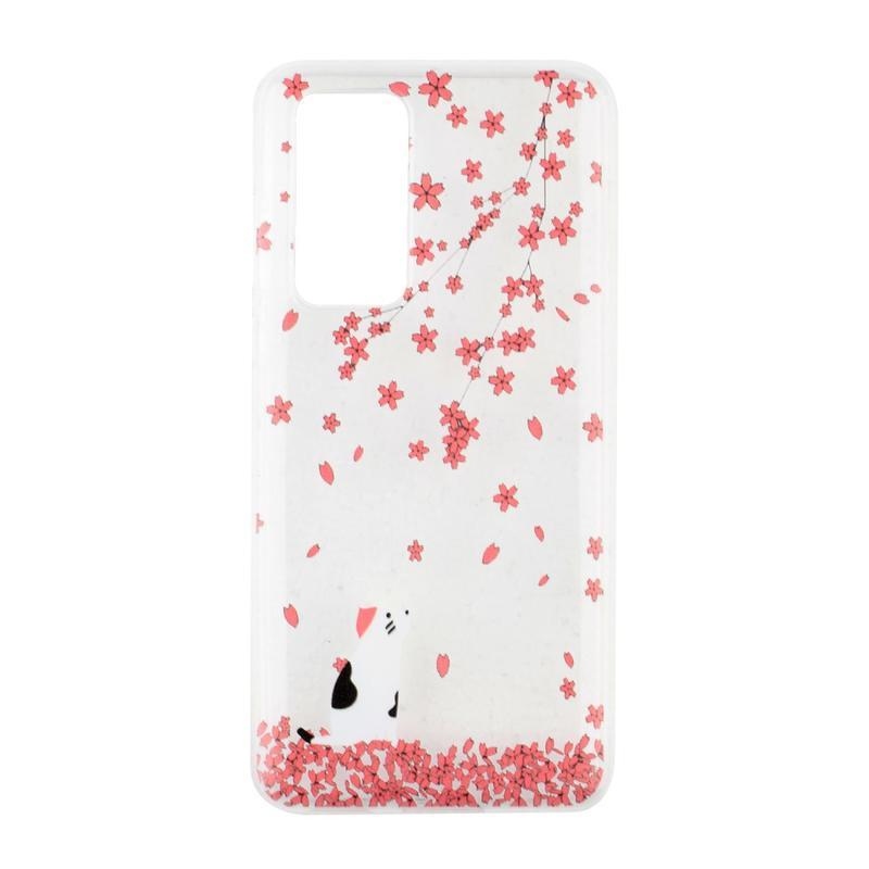 Puha zselés tok a mobil Huawei P40 - lehullott virágokhoz