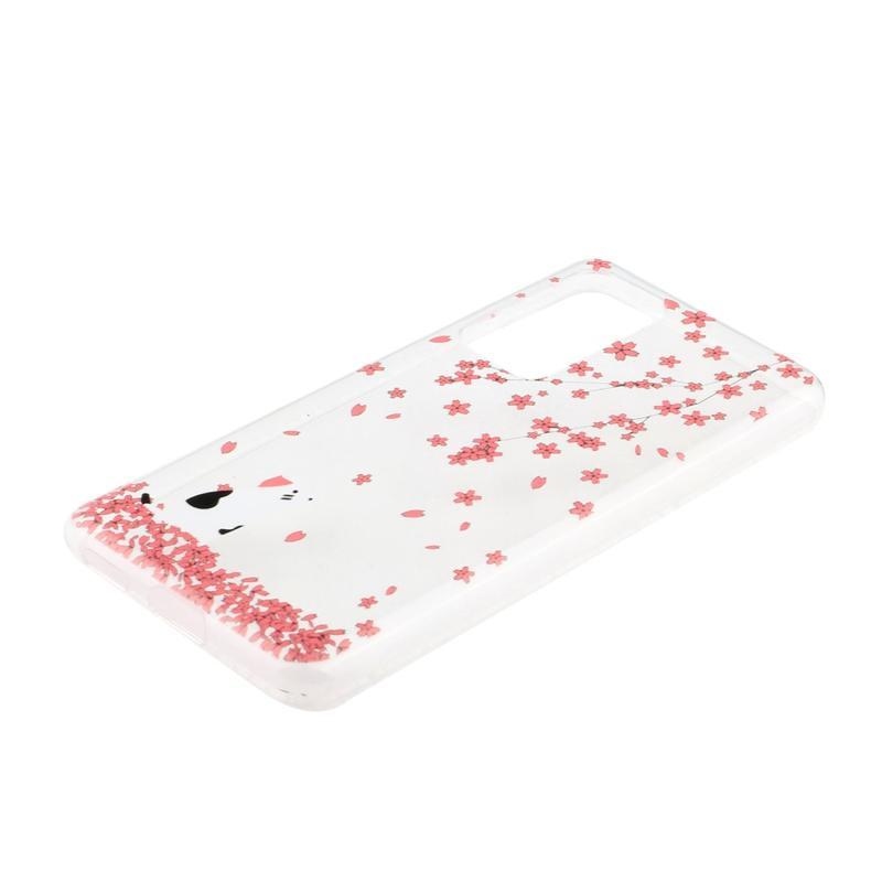Puha zselés tok a mobil Huawei P40 - lehullott virágokhoz