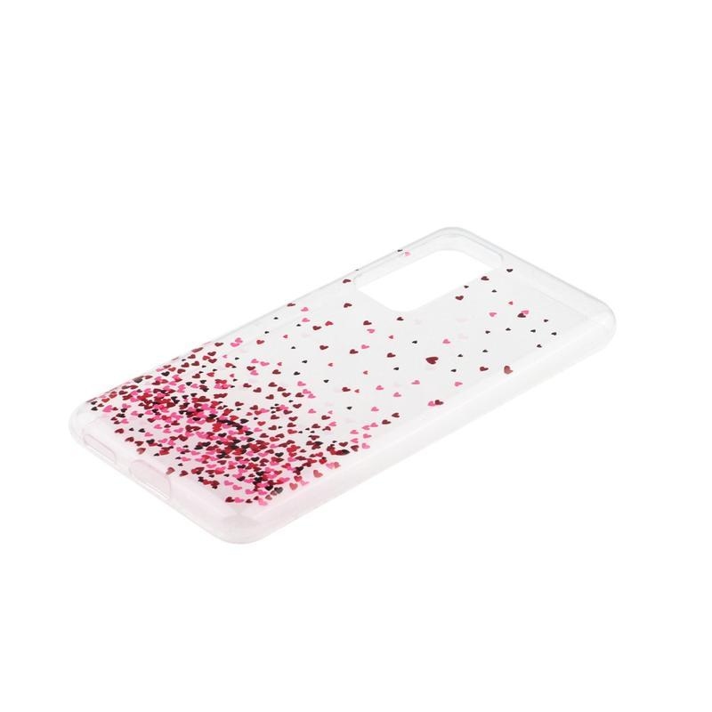 Puha zselés tok a Huawei P40 mobilhoz - szívek