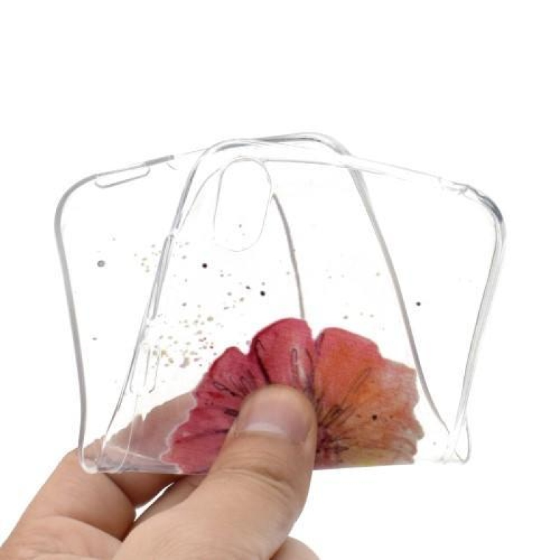 Puha zselés tok Huawei Y5 (2019) - piros virág