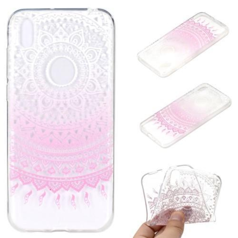 Puha gél mobil tok Huawei Y5 (2019) - rózsaszín mandala