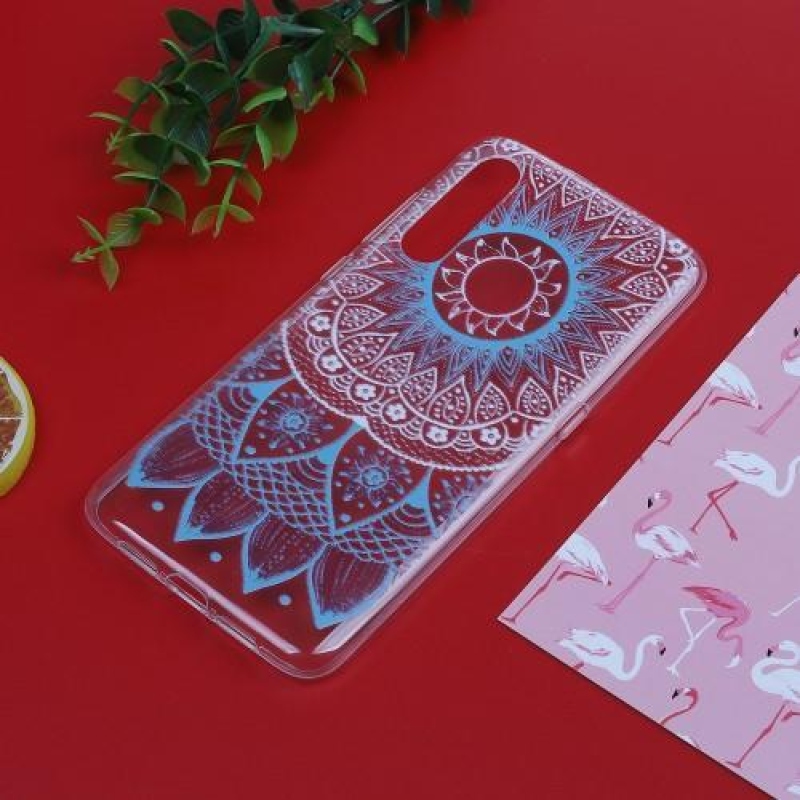 Puha zselés tok Xiaomi Mi 9 - kék mandala