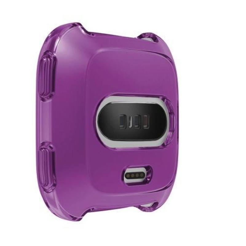 Puha szilikon védő tok Fitbit Versa készülékhez - lila