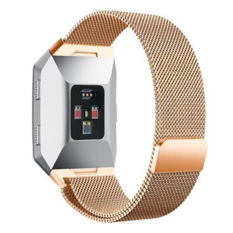 Puha, rozsdamentes acél szíj Fitbit Ionichoz - rózsaarany