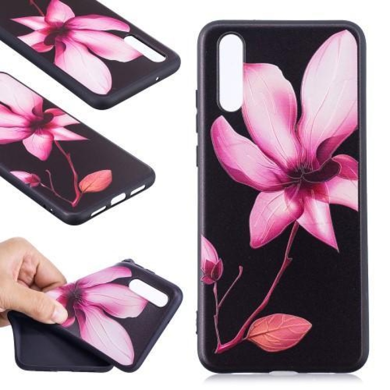 SoftBlack zselés tok a Huawei P20 mobilhoz - virág