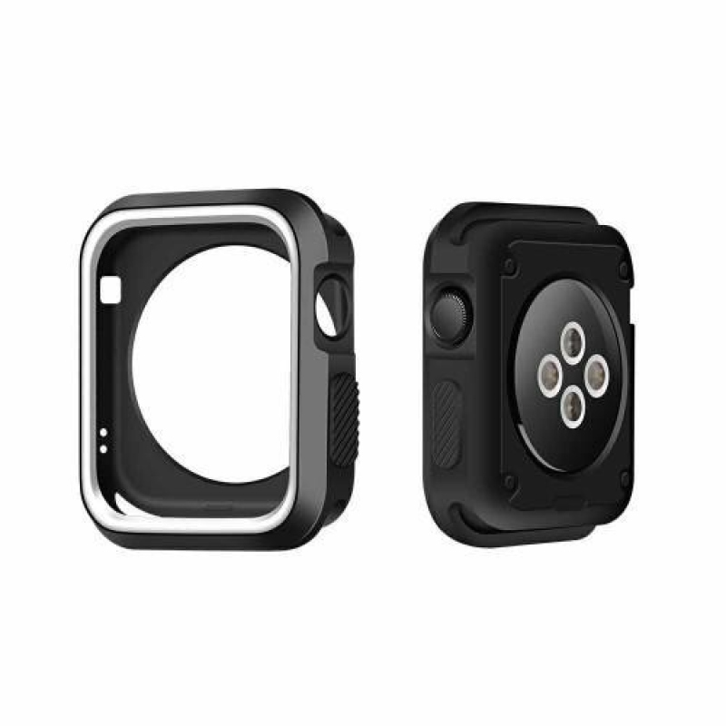 Softy zselés tok Apple Watch 38mm-es órához - fekete és fehér