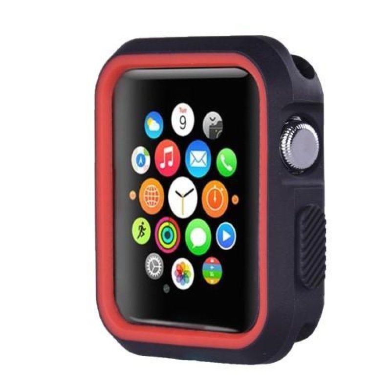 Softy zselés tok Apple Watch 38mm-es órához - fekete és piros