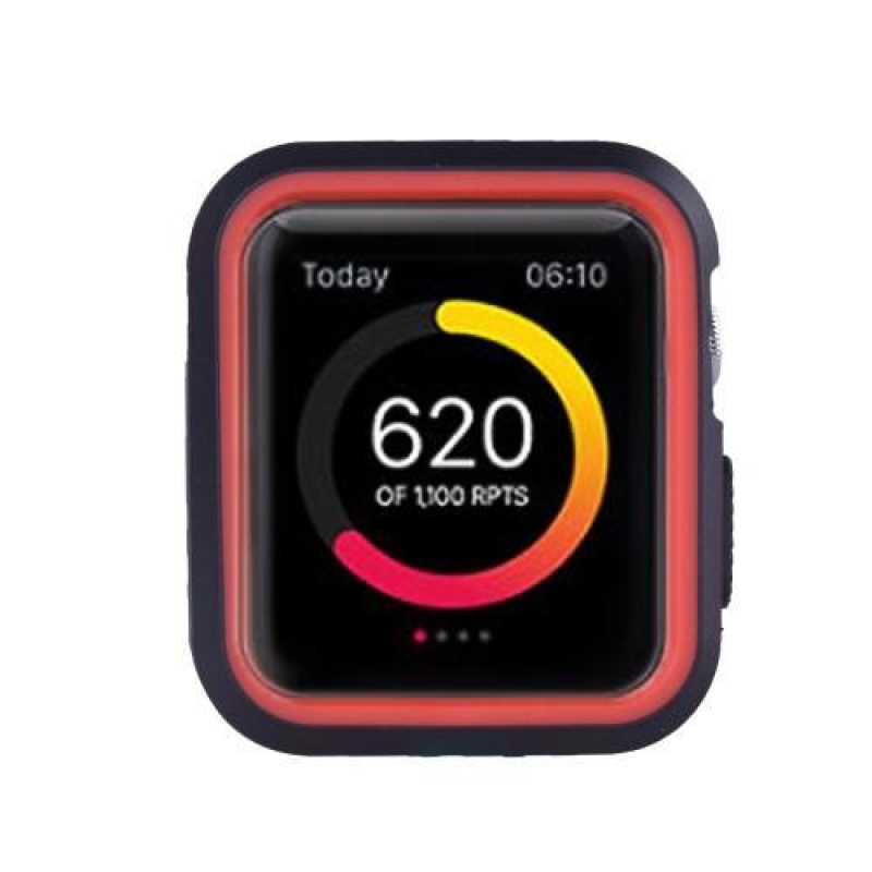 Softy zselés tok Apple Watch 38mm-es órához - fekete és piros
