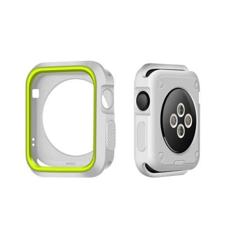 Softy zselés tok Apple Watch 42 mm-es órához - fehér és zöld