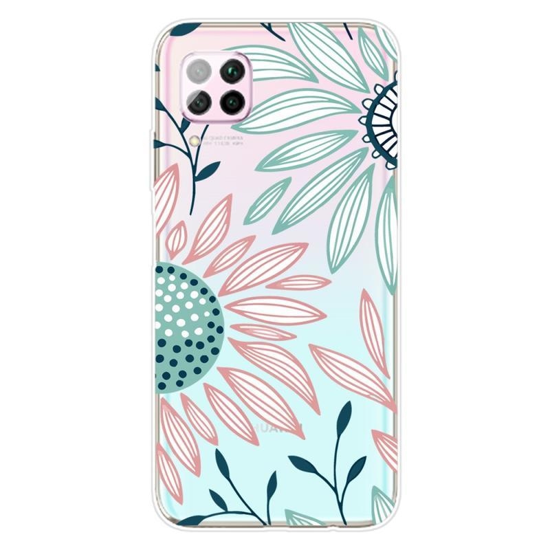 Softy zselés tok a Huawei P40 Lite mobilhoz - virágok