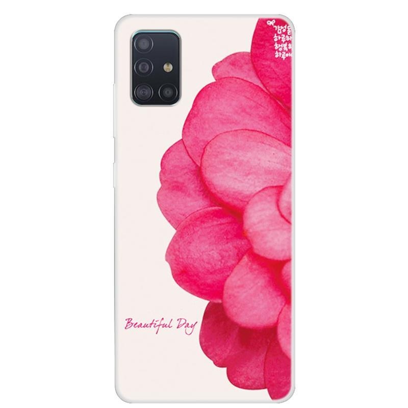Softy zselés tok Samsung Galaxy A51 - piros virág