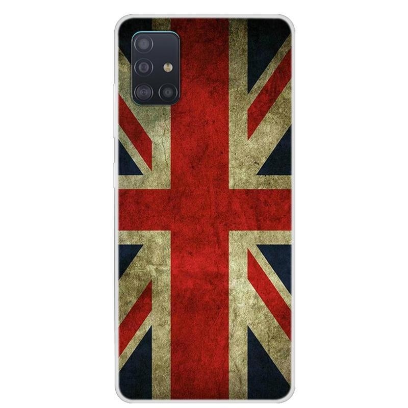 Softy zselés tok mobiltelefonhoz Samsung Galaxy A51 - zászlós