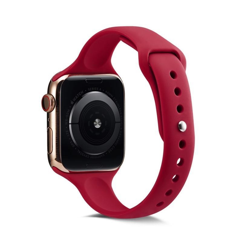 Softy szilikon szíj az Apple Watch 5/4 40mm, 3/2/1 38mm órához - piros színű