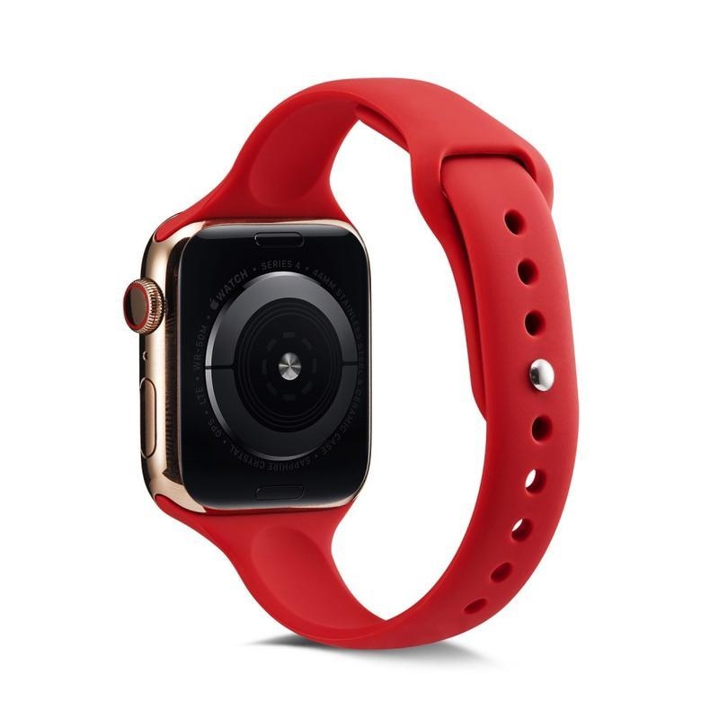 Softy szilikon szíj Apple Watch 5/4 40mm, 3/2/1 38mm - világos piros