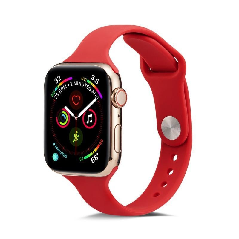 Softy szilikon szíj Apple Watch 5/4 40mm, 3/2/1 38mm - világos piros