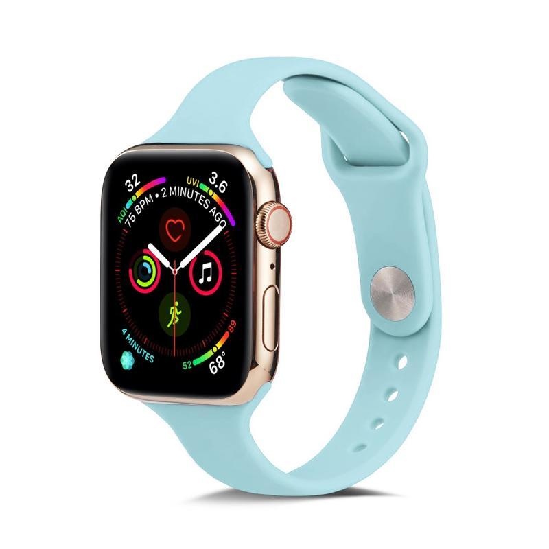 Softy szilikon szíj Apple Watch 5/4 40mm, 3/2/1 38mm - világoskék színben
