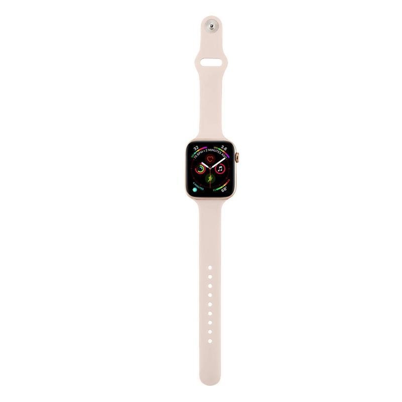 Softy szilikon szíj Apple Watch 5/4 40mm, 3/2/1 38mm - világos rózsaszín