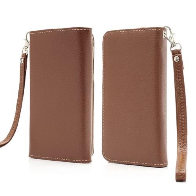 Softy univerzális mobiltelefon tok 137 × 71 × 8,6 mm-ig - barna színben