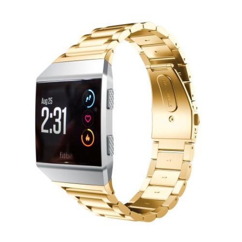 Szilárd rozsdamentes acél szíj Fitbit Ionic-hoz - arany