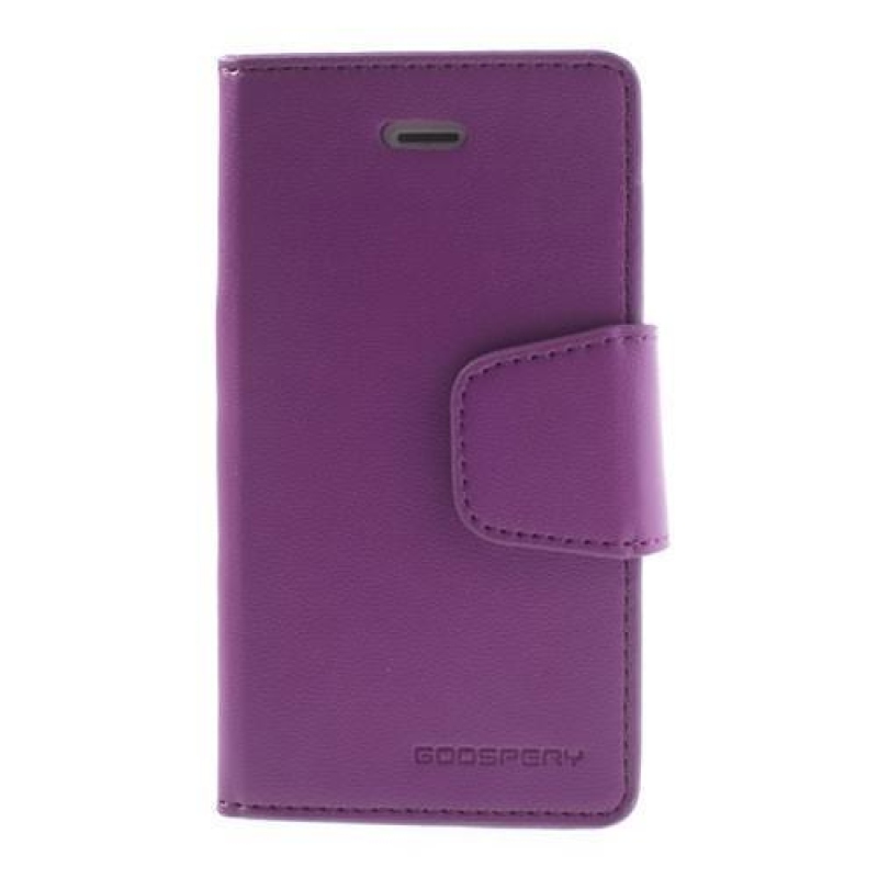 Sonata PU bőr könyvtáska iPhone 4 és 4s készülékhez - lila