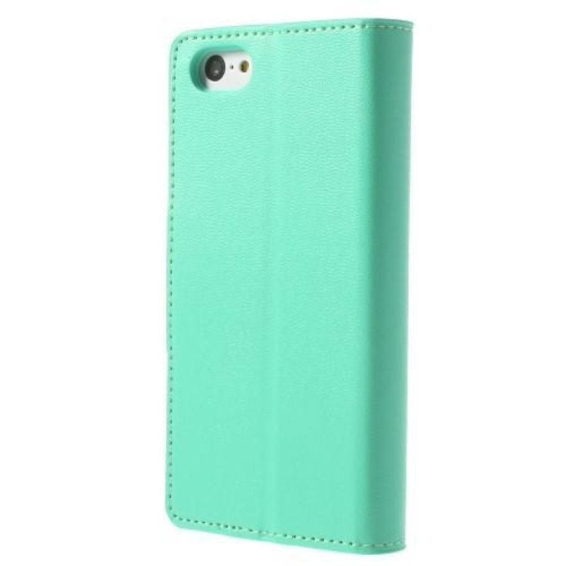 Sonata PU bőr tok iPhone 5C készülékhez - cián színű
