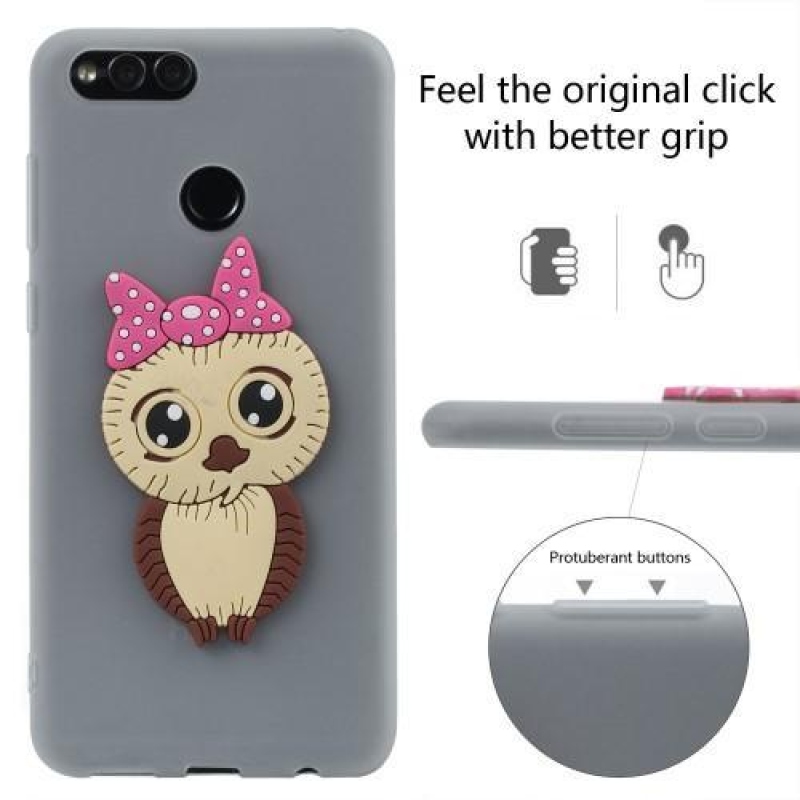 Bagolylány szilikon tok Honor 7X készülékhez - fehér