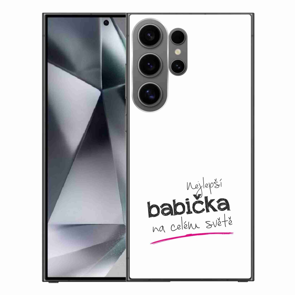Gél borító mmCase Samsung Galaxy S24 Ultra - a legjobb nagymama 4 fehér háttérrel