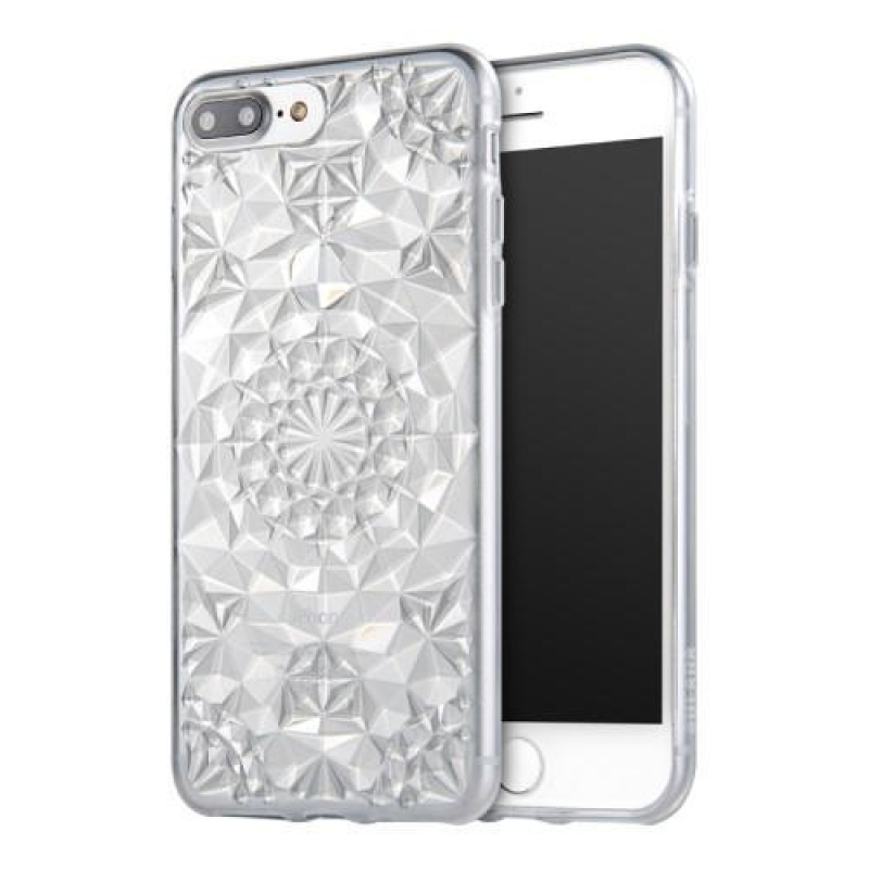 Szikrázó 3D zselés tok iPhone 8 Plus és iPhone 7 Plus készülékhez - fehér