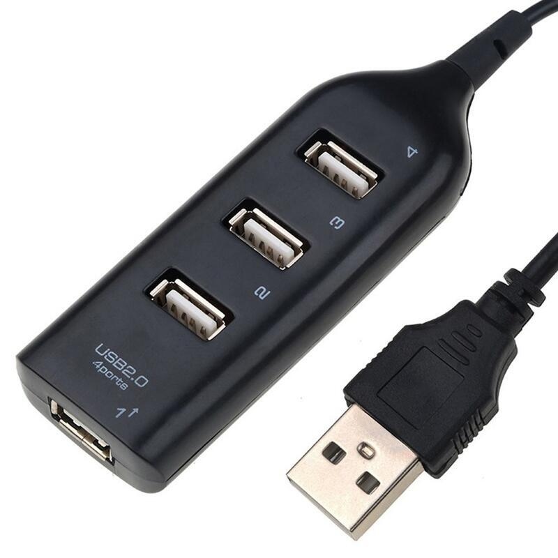 Osztott USB 2.0 HUB - 4 port - fekete
