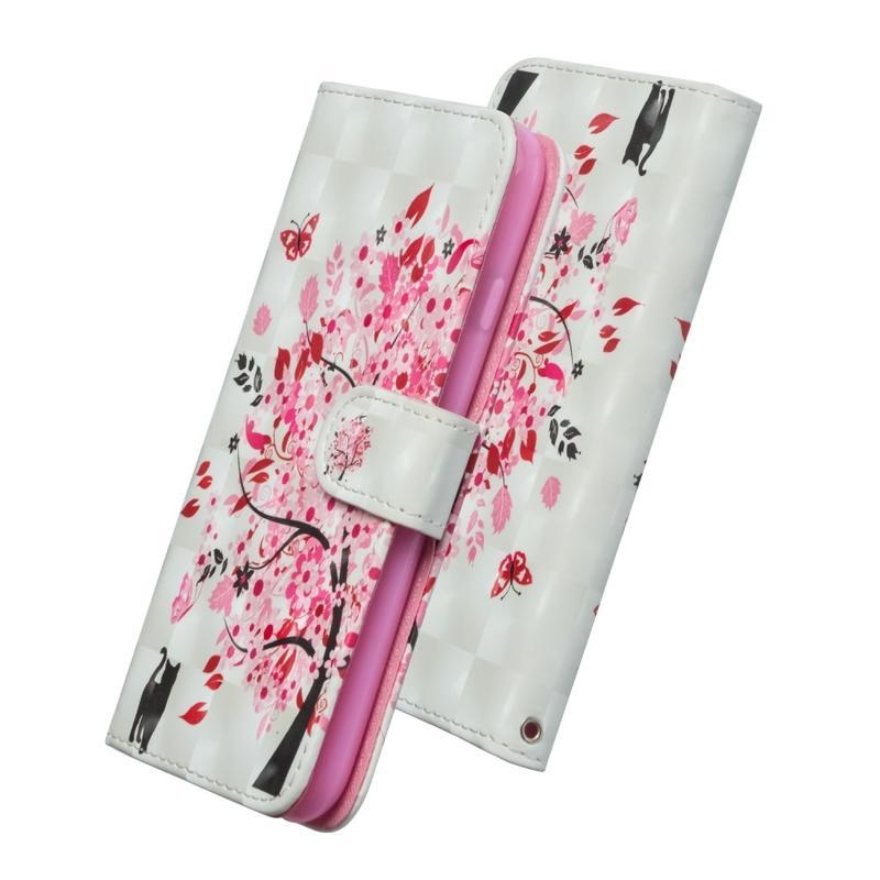 Nyomtatás PU bőr pénztárca tok Xiaomi Poco X3/X3 Pro - virágzó fa