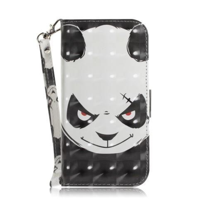 Spot PU bőr pénztárca tok Nokia 4.2 - panda
