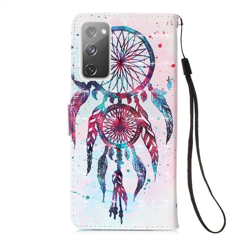 Foltos PU bőr pénztárca tok Samsung Galaxy S20 FE/S20 FE 5G - álomfogó