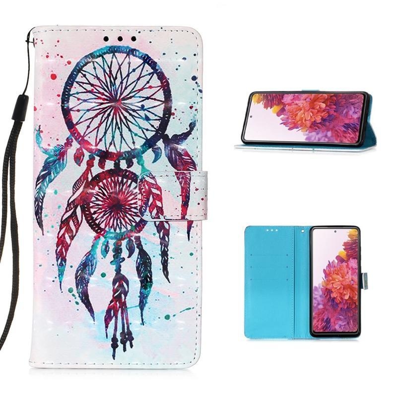 Foltos PU bőr pénztárca tok Samsung Galaxy S20 FE/S20 FE 5G - álomfogó